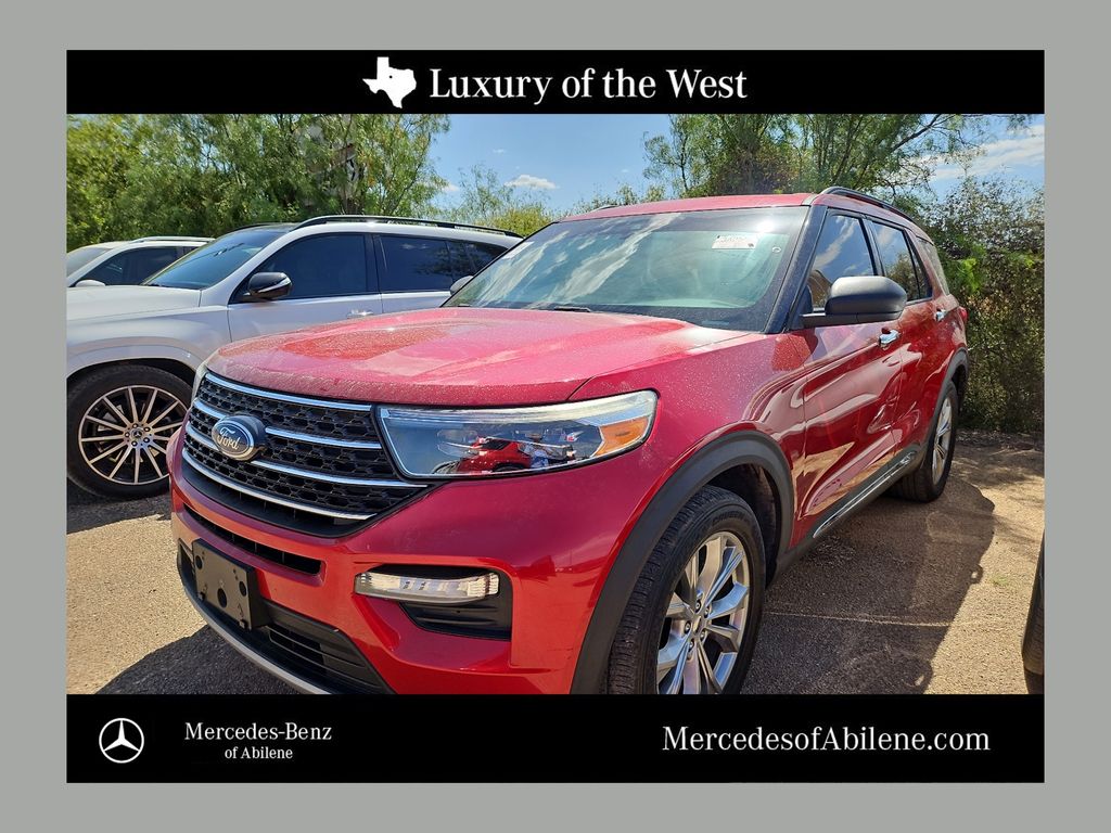 Red Metallic 2021 Ford Explorer SUV / Crossover Rear-Wheel Drive Automatic