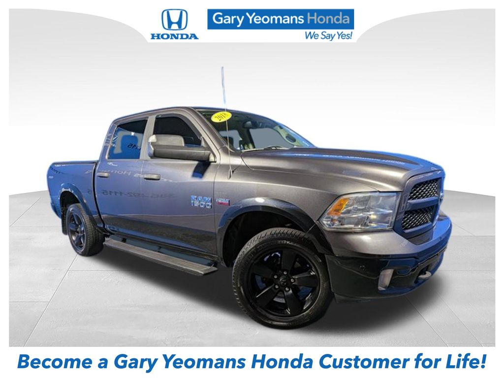 Gray (Granite Crystal Metallic Clearcoat) 2018 RAM 1500 Pickup Truck Four-Wheel Drive 8-Speed Automatic