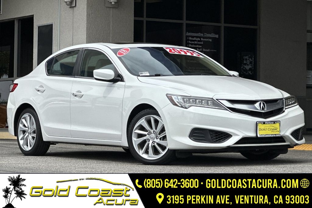 White 2018 Acura ILX FWD with Technology Plus Package Sedan Front-Wheel Drive Automatic