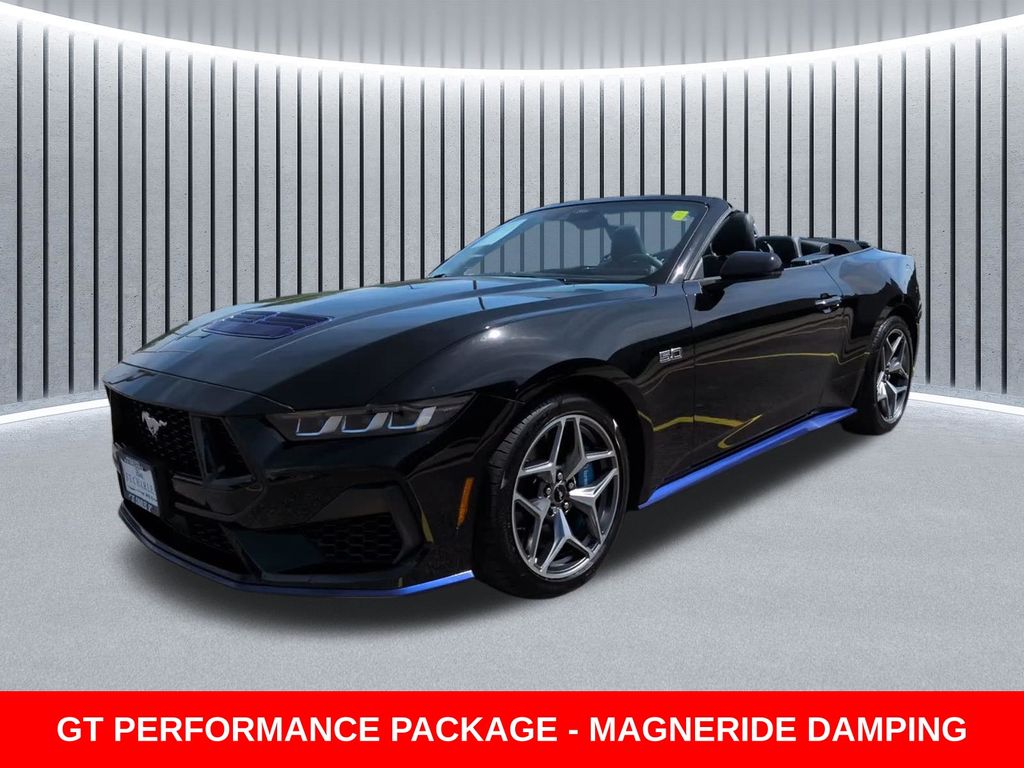 Shadow Black 2024 Ford Mustang Convertible Rear-Wheel Drive 6-Speed Manual