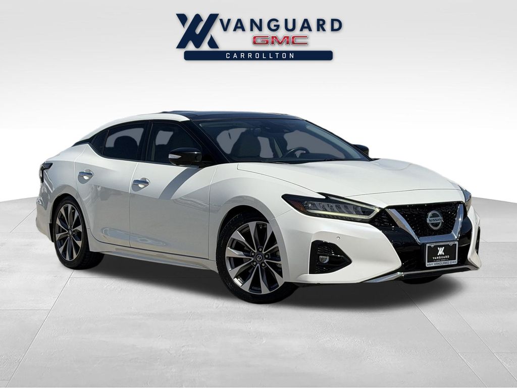 Pearl White Tricoat 2022 Nissan Maxima Sedan Front-Wheel Drive Continuously Variable Transmission