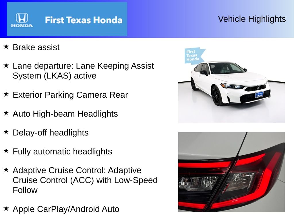 Used Car 2025 Honda Civic Hybrid  Sport For Sale Under $30,000 In Austin, Texas