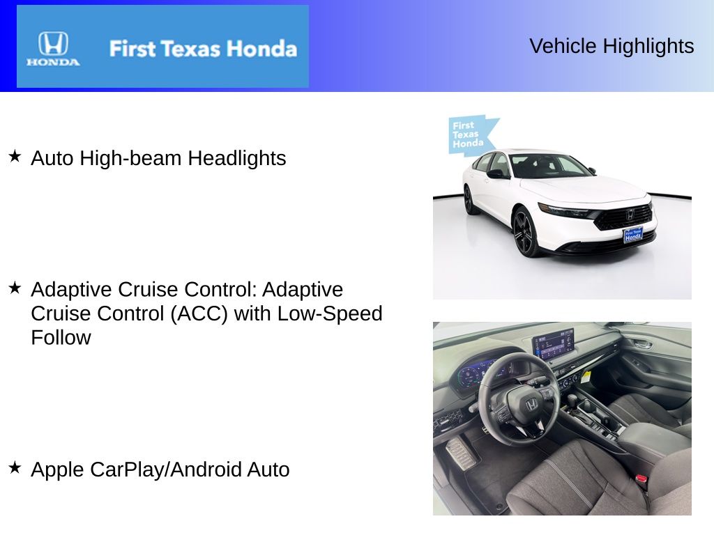 Used Car 2025 Honda Accord Hybrid  Sport For Sale Under $35,000 In Austin, Texas