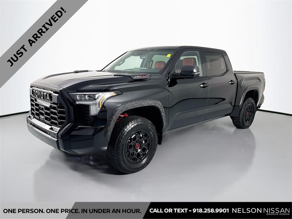 Black 2025 Toyota Tundra Hybrid TRD Pro HV CrewMax Cab 4WD Pickup Truck Four-Wheel Drive Automatic