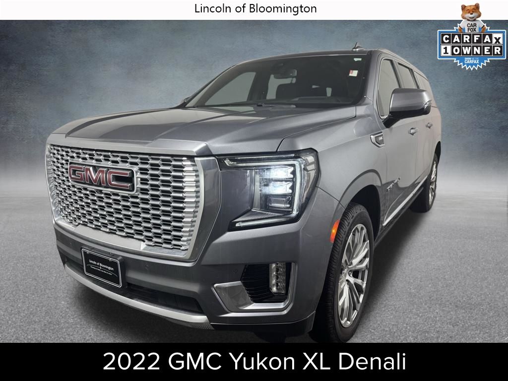 Gray (Steel Metallic) 2022 GMC Yukon XL Denali 4WD SUV / Crossover Four-Wheel Drive