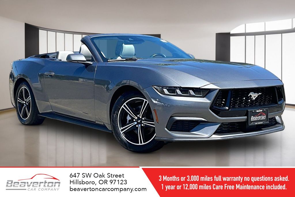 Gray Metallic 2024 Ford Mustang Convertible Rear-Wheel Drive Automatic