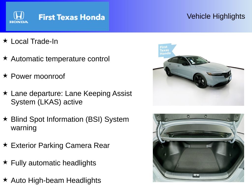 Used Car 2025 Honda Accord Hybrid  Sport-l For Sale Under $35,000 In Austin, Texas