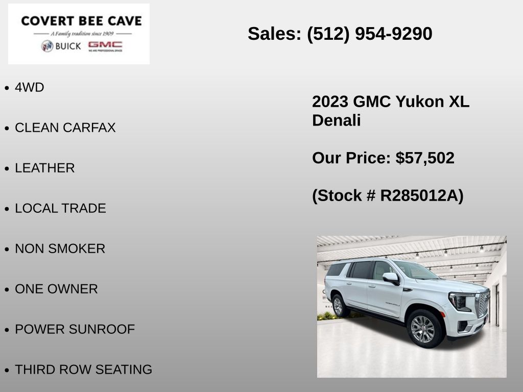 Used Car 2023 Gmc Yukon Xl  Denali For Sale Under $60,000 In Austin, Texas