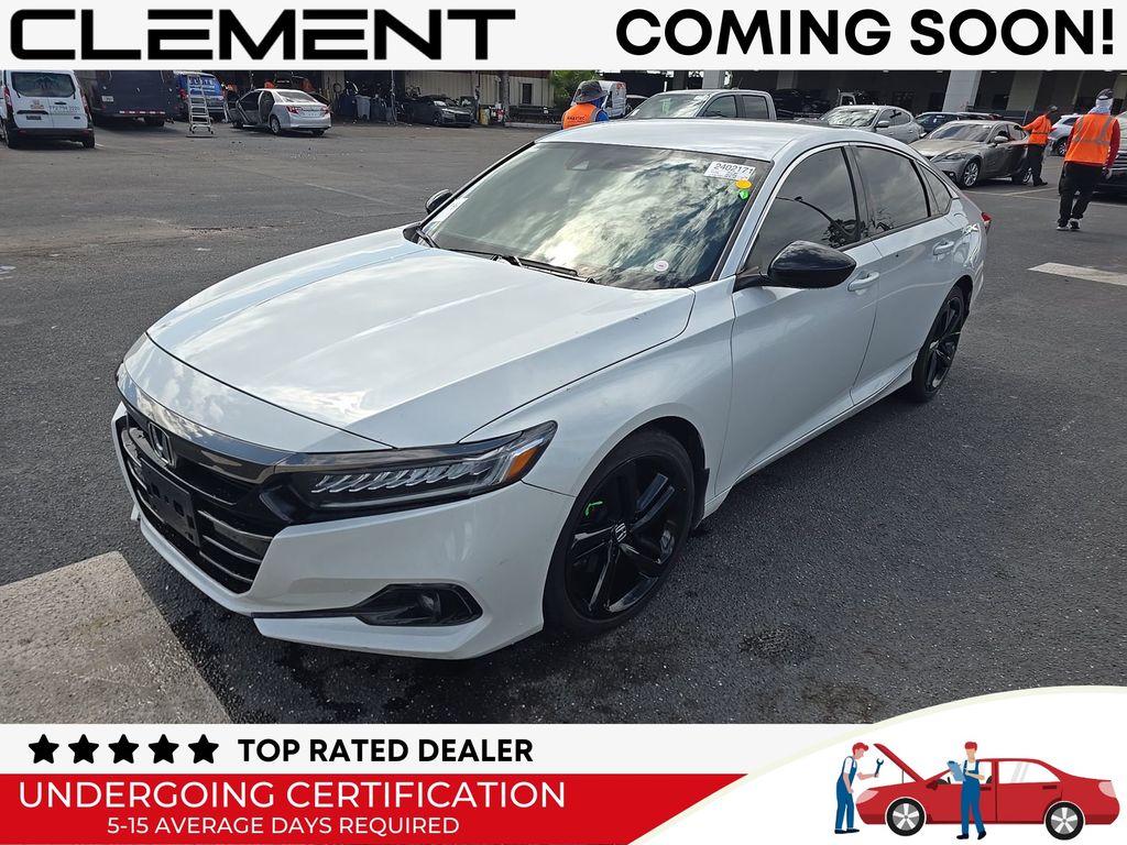 Platinum White Pearl 2022 Honda Accord Sedan Front-Wheel Drive Continuously Variable Transmission