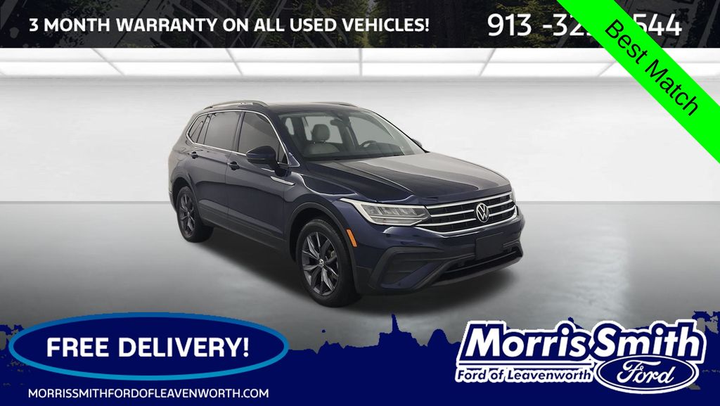 Atlantic Blue Metallic 2022 Volkswagen Tiguan SUV / Crossover All-Wheel Drive 8-Speed Automatic