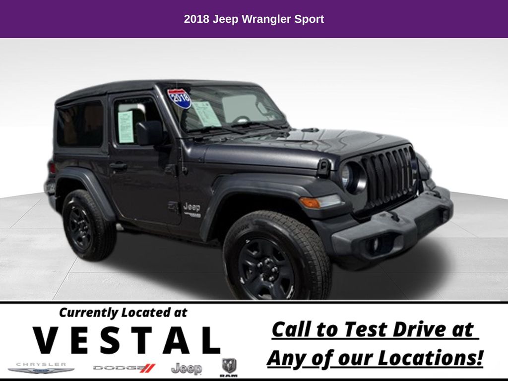 Gray (Granite Crystal Metallic Clearcoat) 2018 Jeep Wrangler SUV / Crossover Four-Wheel Drive 8-Speed Automatic