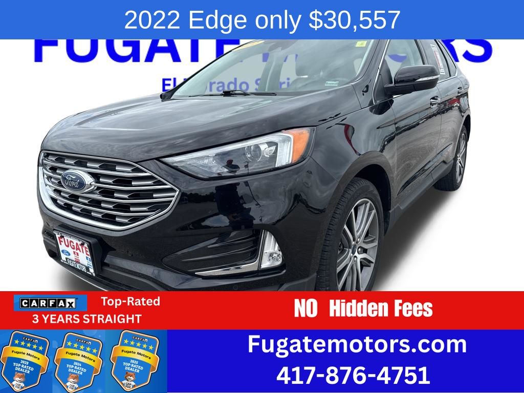 Black Metallic 2022 Ford Edge SUV / Crossover All-Wheel Drive 8-Speed Automatic