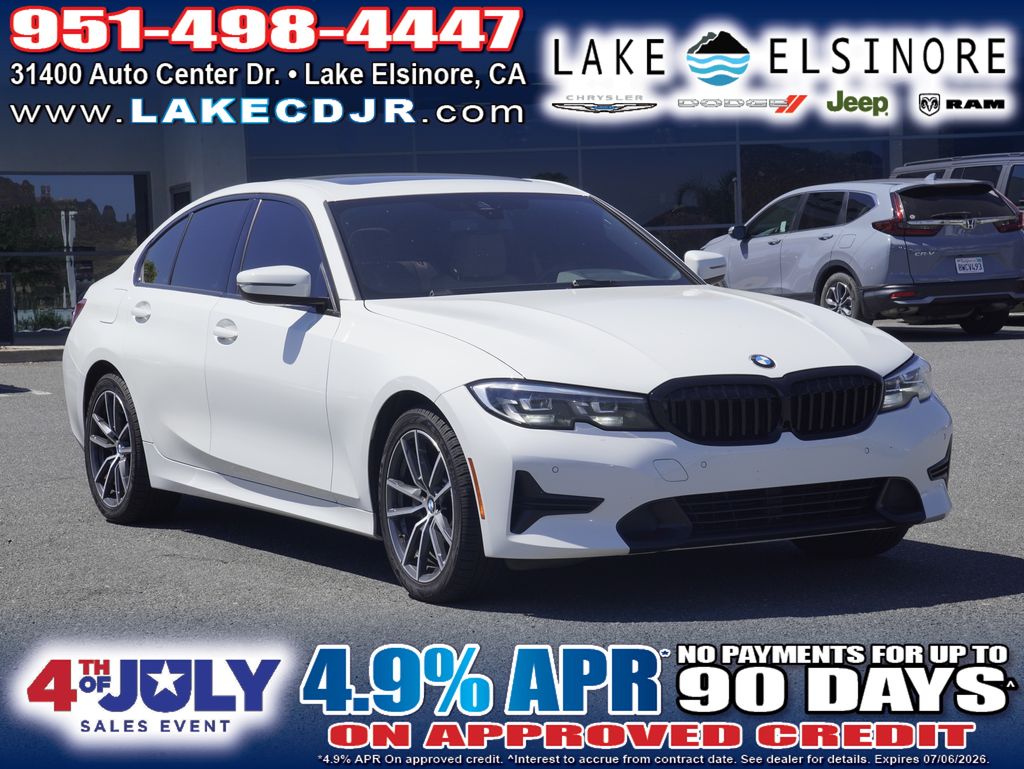 Alpine White 2019 BMW 3 Series Sedan Rear-Wheel Drive 8-Speed Automatic