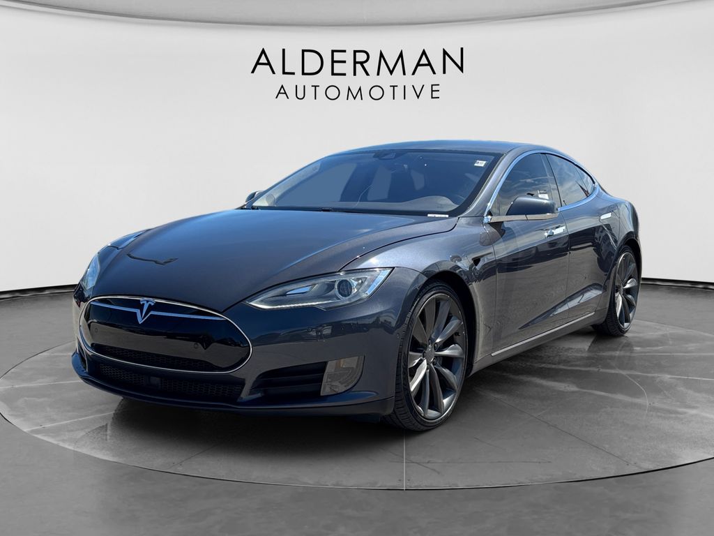 Gray 2015 Tesla Model S Sedan All-Wheel Drive 1-Speed Automatic