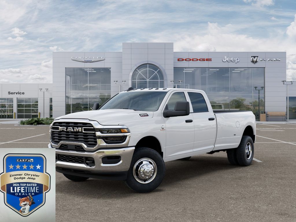 Bright White Clearcoat 2026 RAM 3500 Tradesman Crew Cab LB DRW 4WD Pickup Truck Four-Wheel Drive 8-Speed Automatic