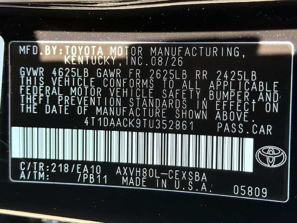 New 2026 Toyota Camry Sedan