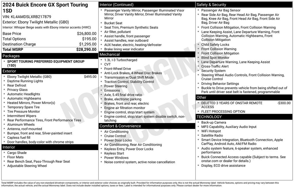 2024 Buick Encore GX Sport Touring Black at Classic Elite Chevrolet Sugar Land
