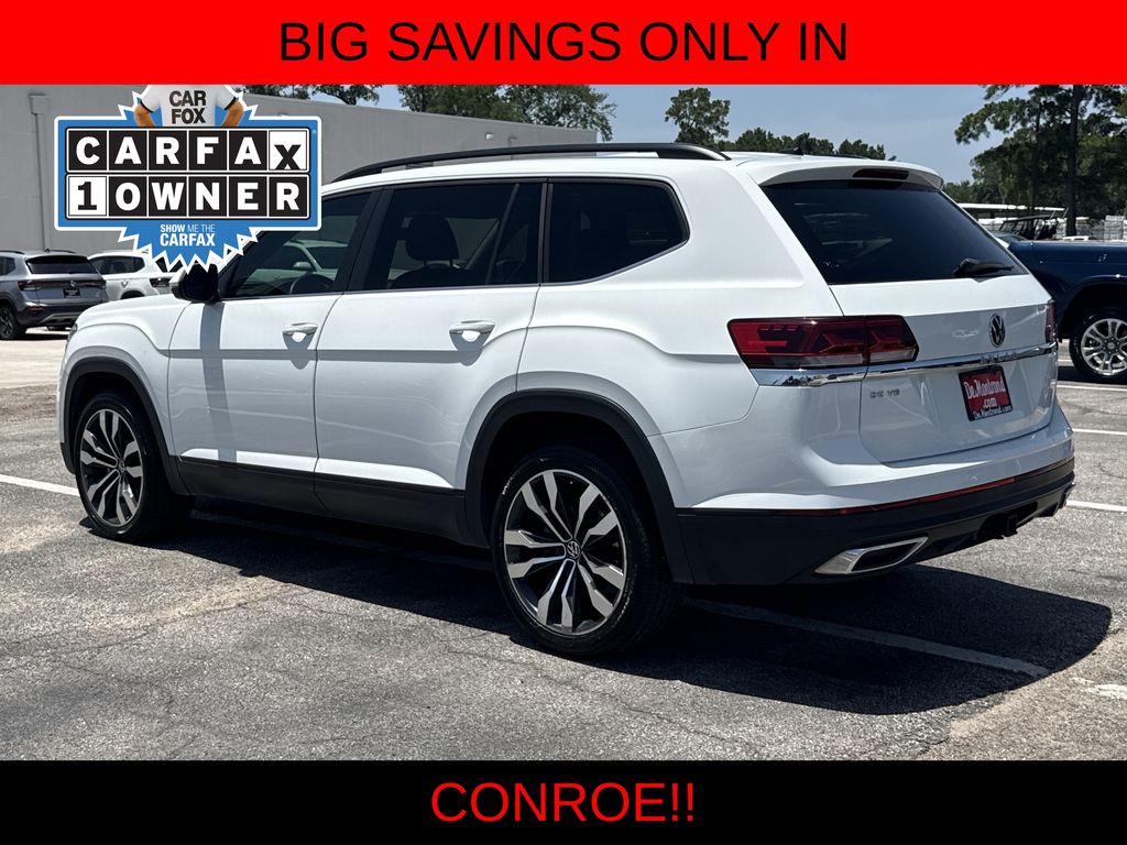 2022 Volkswagen Atlas 3.6L V6 SE w/Technology White at DeMontrond Mazda