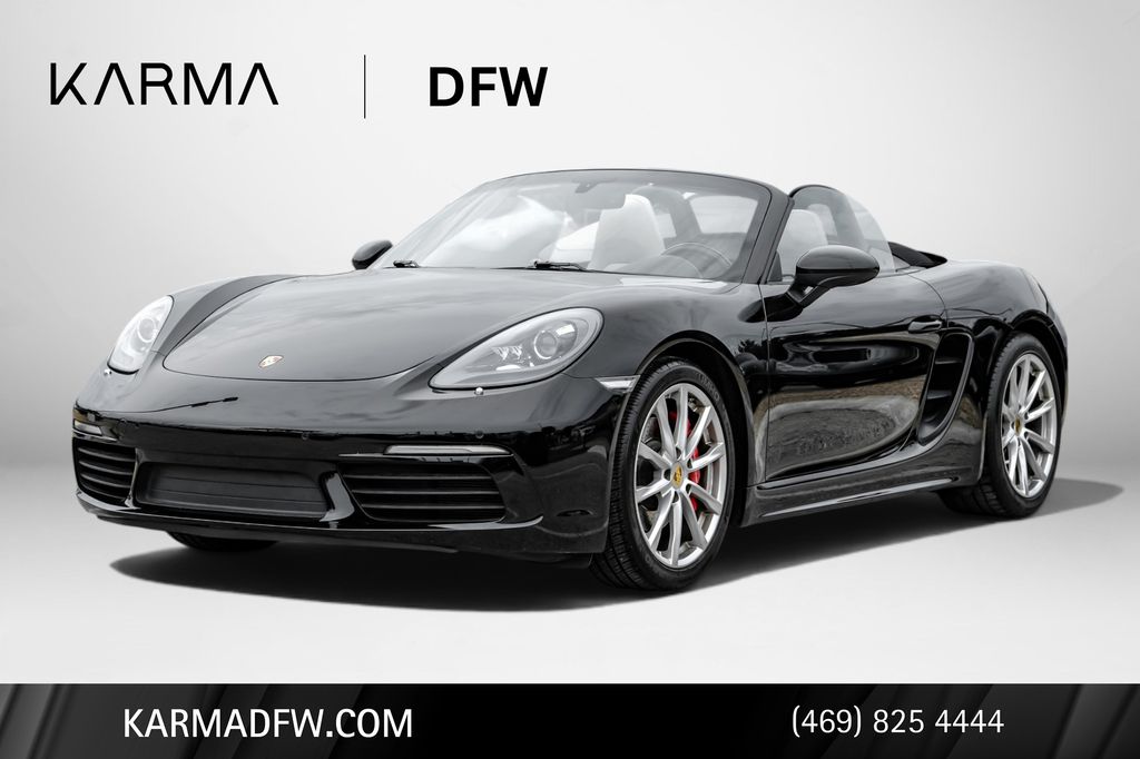 Black 2018 Porsche 718 Boxster Convertible Rear-Wheel Drive 7-Speed Automatic