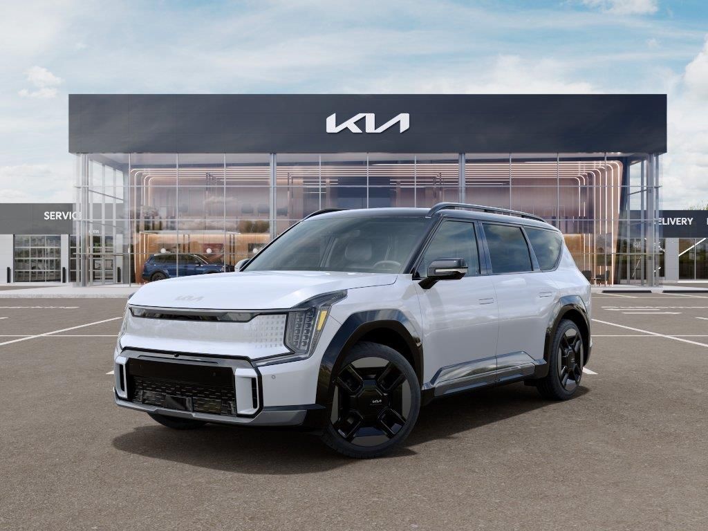 Glacial White Pearl/Ebony Black Roof 2026 Kia EV9 GT-Line AWD SUV / Crossover All-Wheel Drive 1-Speed Automatic