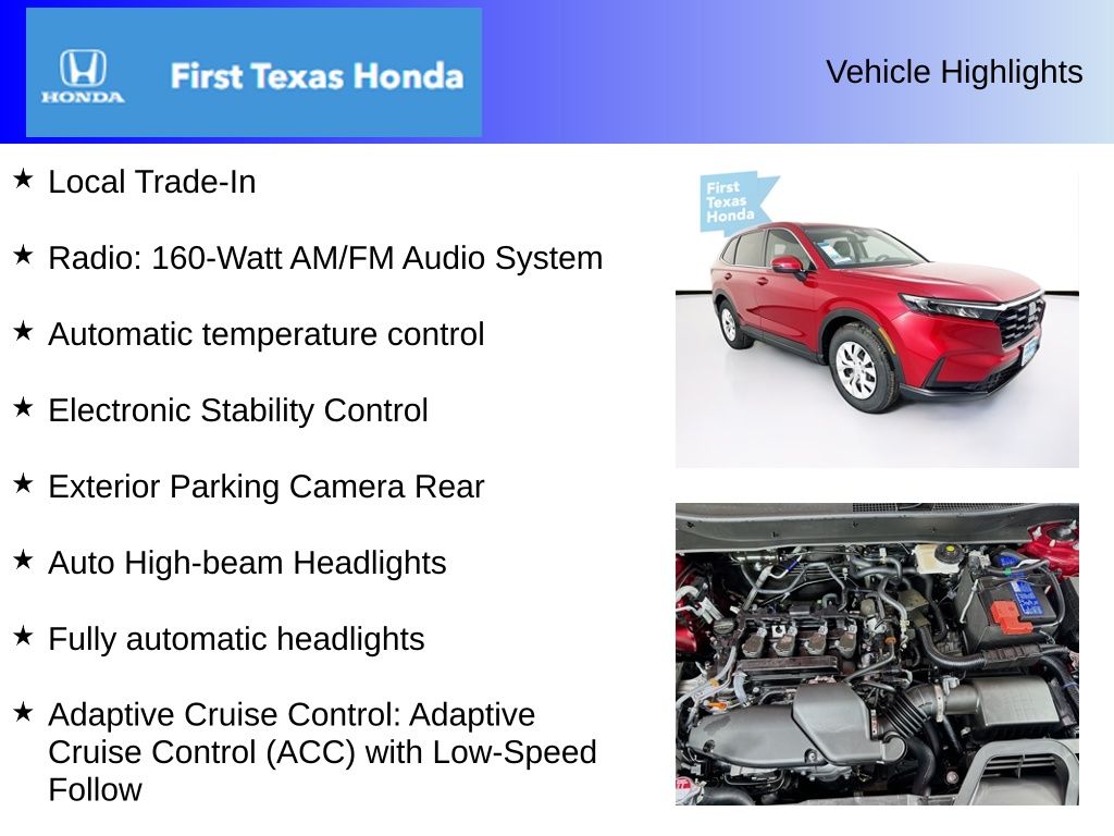 Used Car 2025 Honda Cr-v  Lx For Sale Under $30,000 In Austin, Texas