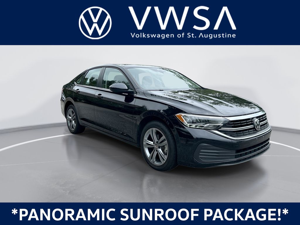 Deep Black Pearl 2024 Volkswagen Jetta SE FWD Sedan Front-Wheel Drive 8-Speed Automatic