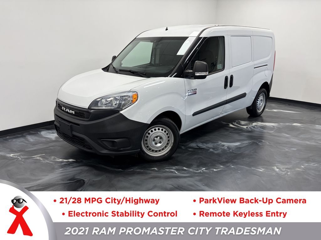 Bright White 2021 RAM ProMaster City Tradesman Cargo Van FWD Van Front-Wheel Drive 9-Speed Automatic