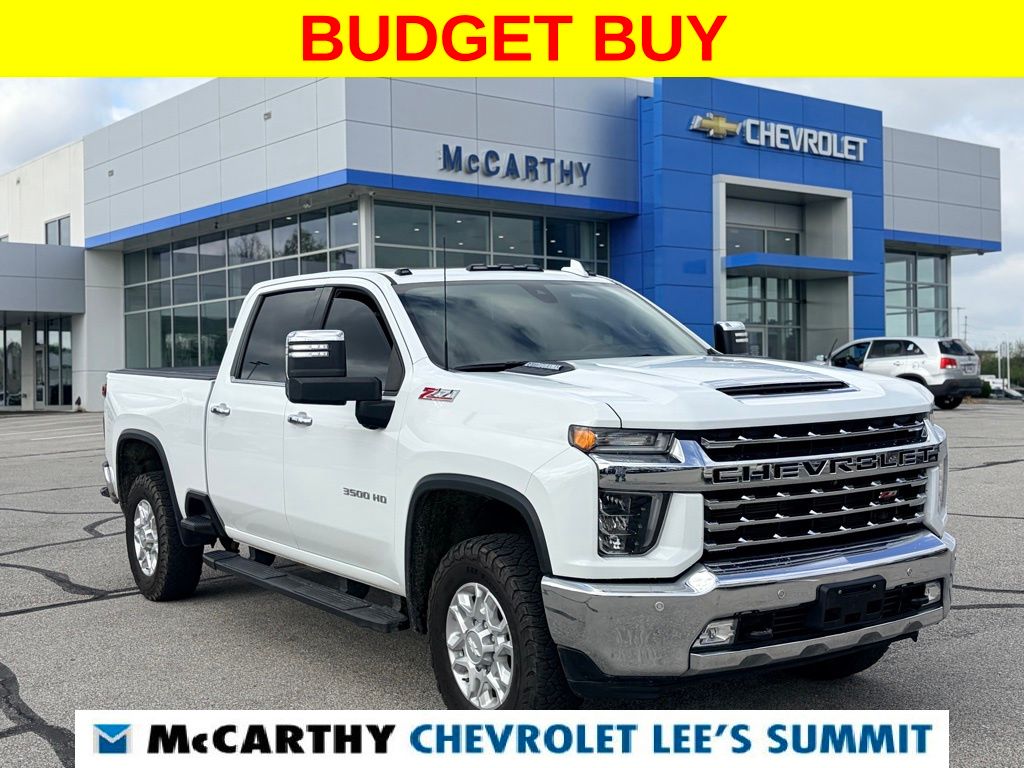 Summit White 2020 Chevrolet Silverado 3500HD LTZ Crew Cab 4WD Pickup Truck Four-Wheel Drive Automatic