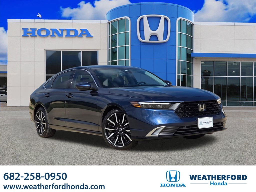 Canyon River Blue Metallic 2024 Honda Accord Hybrid Touring FWD Sedan Front-Wheel Drive Continuously Variable Transmission