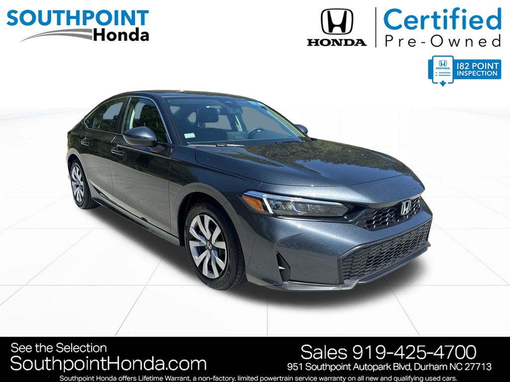 Meteorite Gray Metallic 2026 Honda Civic Sedan Front-Wheel Drive Continuously Variable Transmission
