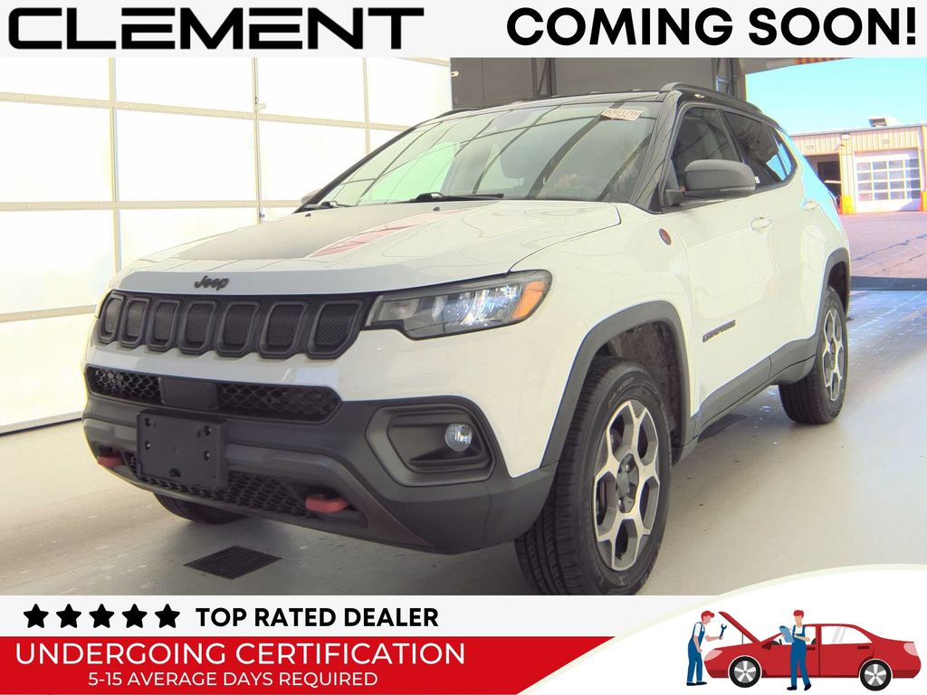 Bright White Clearcoat 2022 Jeep Compass SUV / Crossover Four-Wheel Drive 9-Speed Automatic