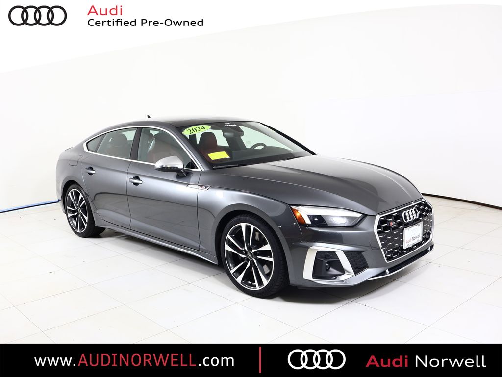 Daytona Gray Pearl Effect 2024 Audi S5 Sportback Sedan All-Wheel Drive 8-Speed Automatic