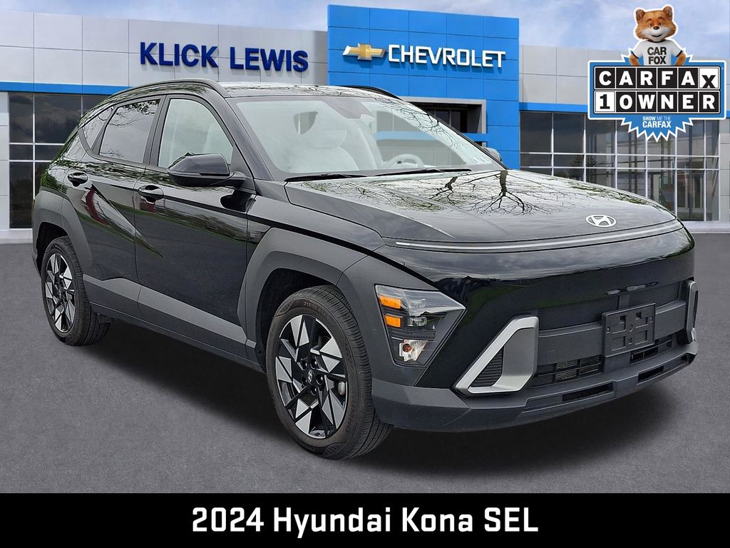 Abyss Black Pearl 2024 Hyundai Kona SEL FWD SUV / Crossover Front-Wheel Drive Continuously Variable Transmission