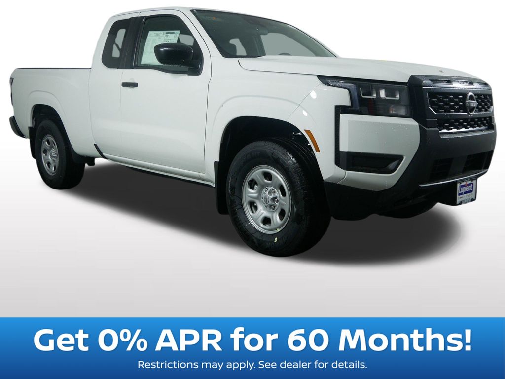 Glacier White 2026 Nissan Frontier S King Cab 4WD Pickup Truck Four-Wheel Drive 9-Speed Automatic Overdrive