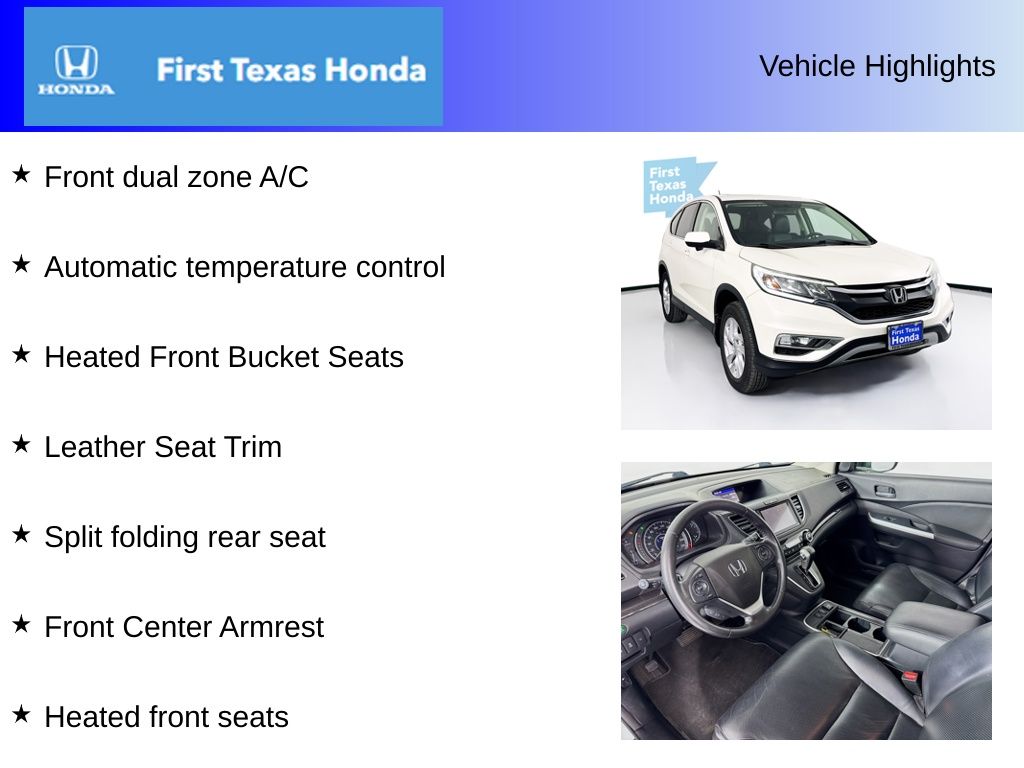 Used Car 2016 Honda Cr-v  Ex-l For Sale Under $20,000 In Austin, Texas