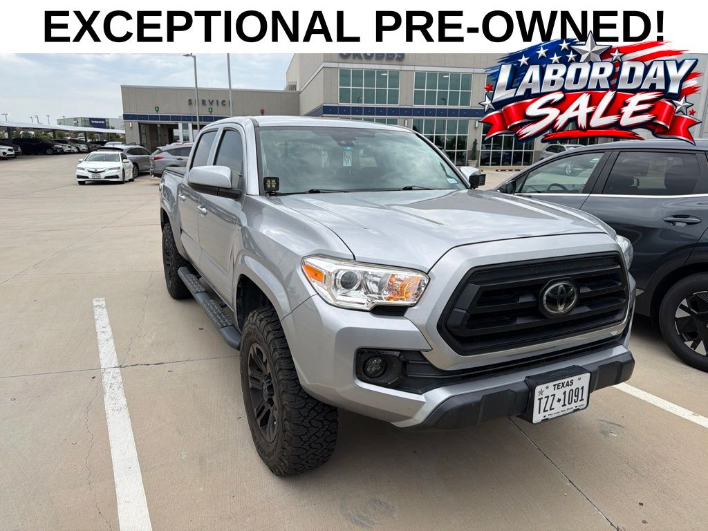 Silver Sky Metallic 2021 Toyota Tacoma Pickup Truck Four-Wheel Drive 6-Speed Automatic
