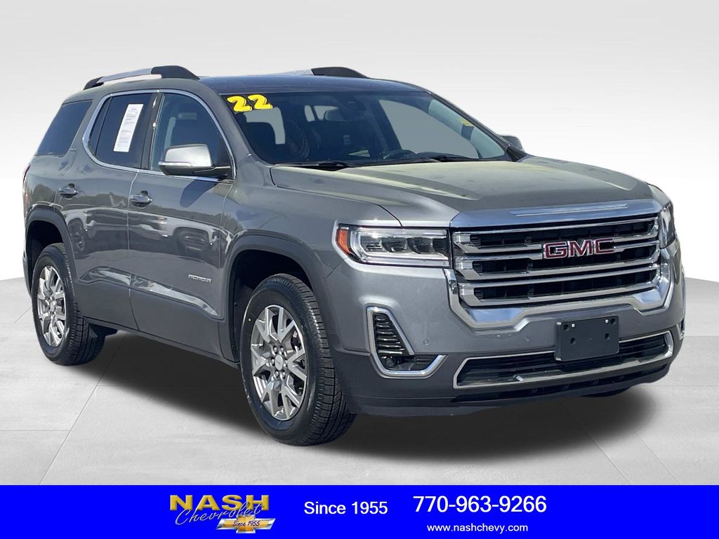 Gray (Satin Steel Metallic) 2022 GMC Acadia SUV / Crossover Four-Wheel Drive 9-Speed Automatic