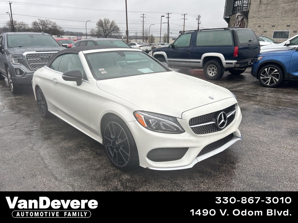 White 2017 Mercedes-Benz C-Class AMG C 43 Cabriolet Convertible All-Wheel Drive 9-Speed Automatic