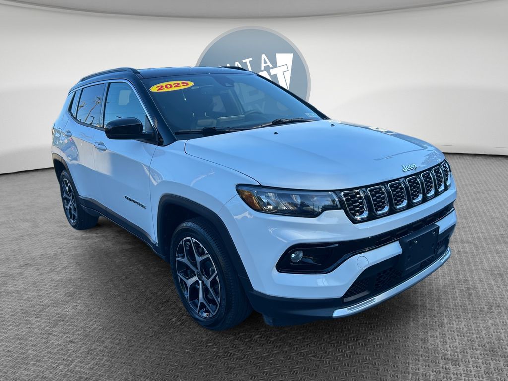 Bright White Clearcoat 2025 Jeep Compass SUV / Crossover Four-Wheel Drive 8-Speed Automatic