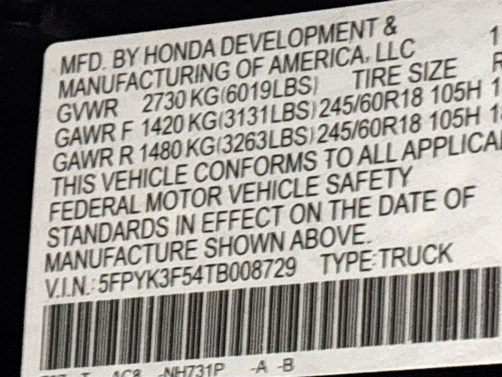 2026 Honda Ridgeline RTL