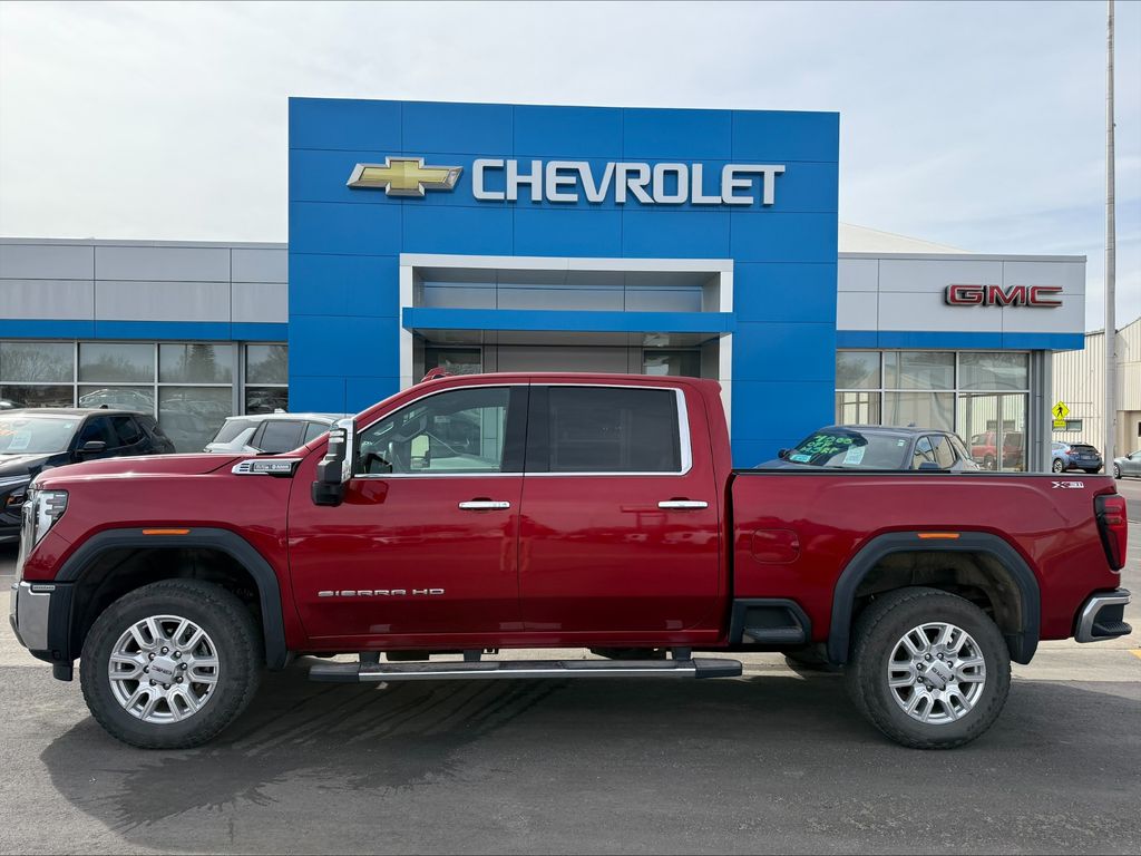 Volcanic Red Tintcoat 2024 GMC Sierra 2500HD SLT Crew Cab 4WD Pickup Truck Four-Wheel Drive Automatic