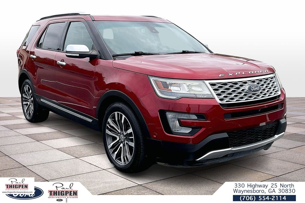 Ruby Red 2016 Ford Explorer Platinum 4WD SUV / Crossover All-Wheel Drive 6-Speed Automatic