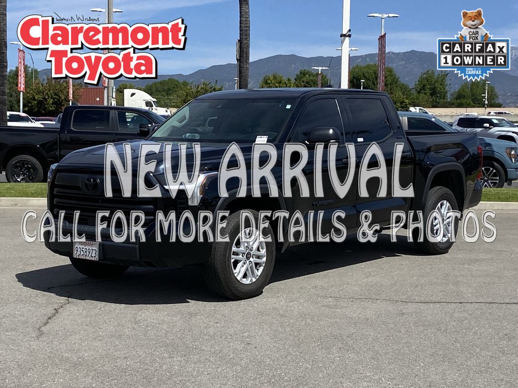 Black 2024 Toyota Tundra SR5 CrewMax Cab 4WD Pickup Truck Four-Wheel Drive Automatic