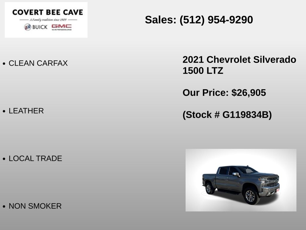 Used Car 2021 Chevrolet Silverado 1500  Ltz For Sale Under $30,000 In Austin, Texas