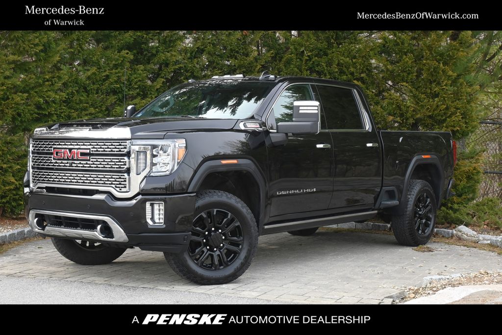 Black (Ebony Twilight Metallic) 2023 GMC Sierra 2500HD Denali Crew Cab 4WD Pickup Truck Four-Wheel Drive Automatic