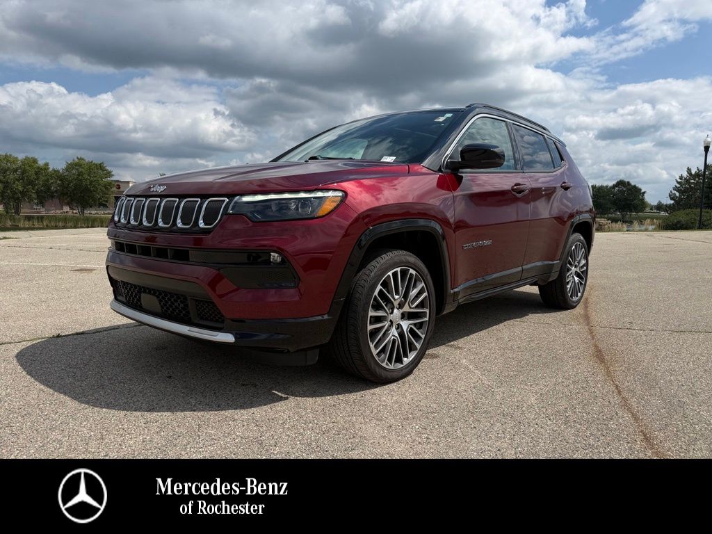 Velvet Red Pearlcoat 2022 Jeep Compass SUV / Crossover Four-Wheel Drive 9-Speed Automatic