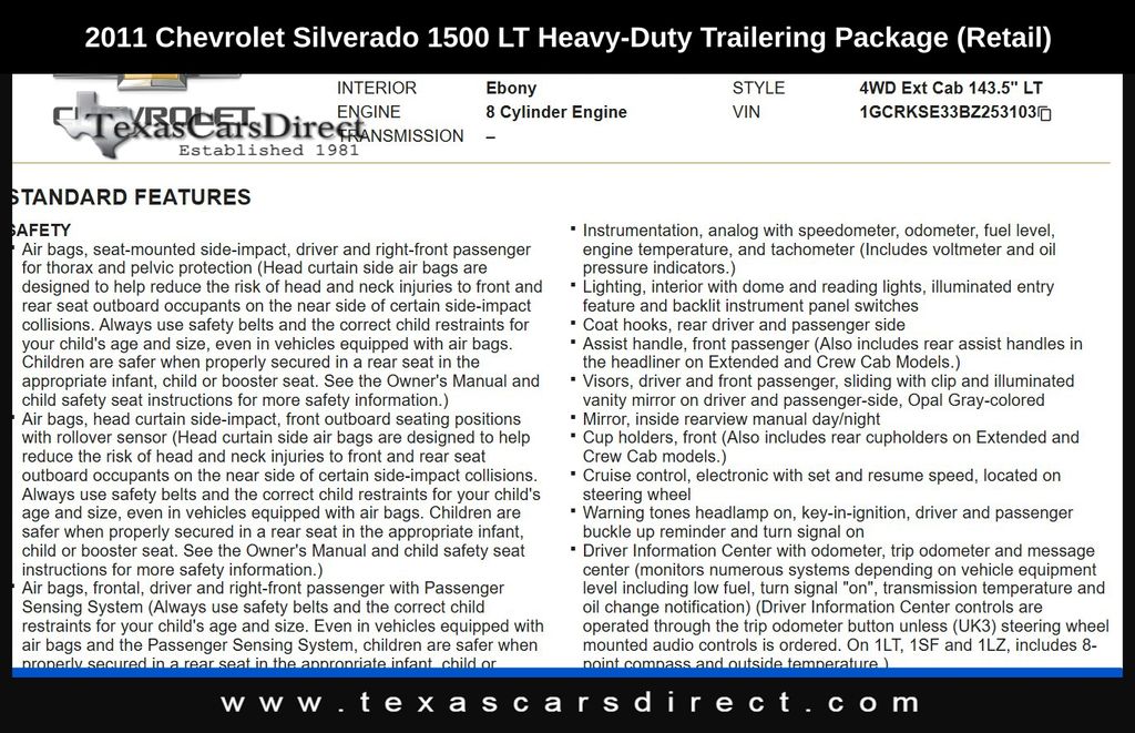 2011 Chevrolet Silverado 1500 LT photo