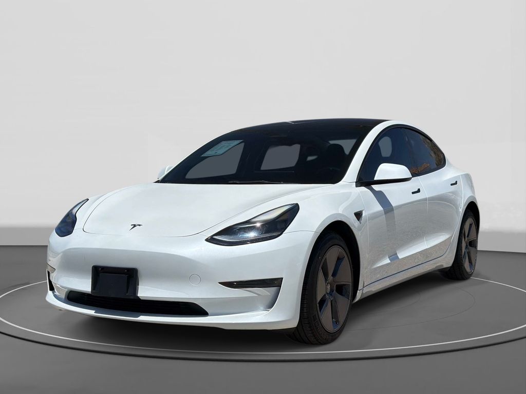 White 2023 Tesla Model 3 RWD Sedan Rear-Wheel Drive 1-Speed Automatic