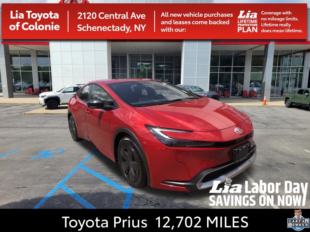 Supersonic Red 2026 Toyota Prius Plug-In Hybrid Hatchback Front-Wheel Drive Continuously Variable Transmission