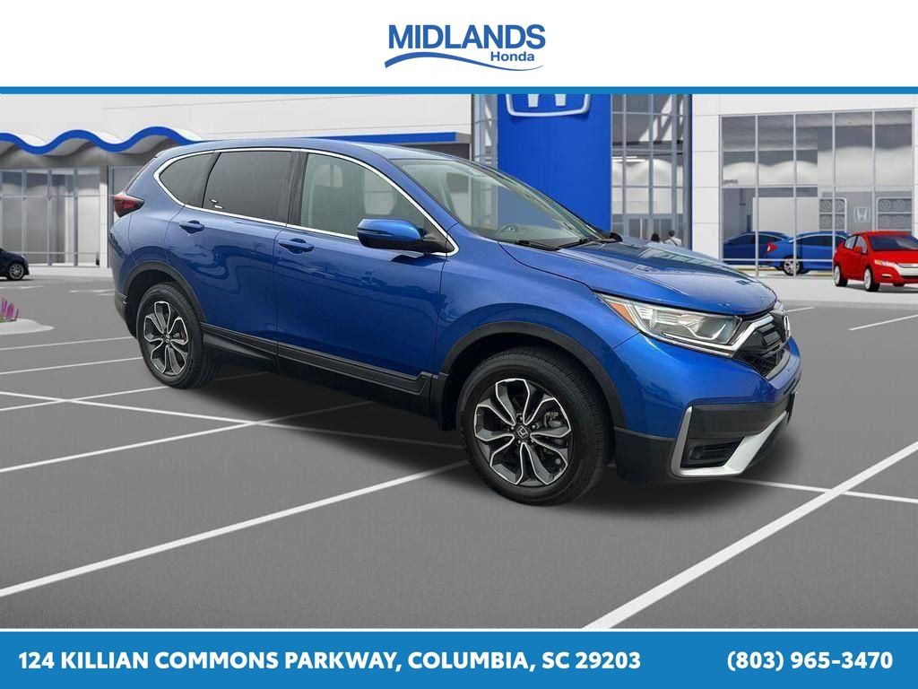 Aegean Blue Metallic 2021 Honda CR-V EX-L AWD SUV / Crossover All-Wheel Drive Continuously Variable Transmission